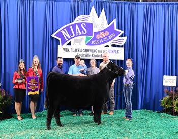 Bred-and-owned Early Junior Champion Heifer