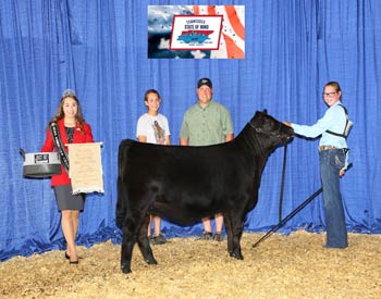 Bred-and-owned Reserve Late Senior Heifer Calf Champion