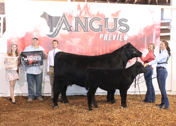 Reserve Grand Champion Bred-and-owned Cow-calf Pair